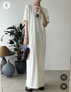 RIM.ARK Cool tricot maxi dress 白のサムネイル