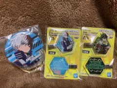 轟焦凍・緑谷出久 缶バッジ＆ヘアクリップ 3点セット