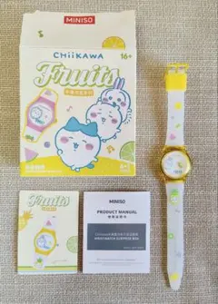 ちいかわ　MINISO 腕時計　フルーツ　うさぎ