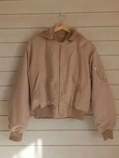 アウター ブルゾン　ボア　リバーシブル ピンク