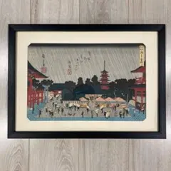 歌川広重 手摺木版画『江戸名所 両国花火』 悠々洞出版 昭和時代制作