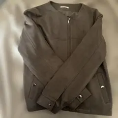 GLACIER ノーカラージャケット M ブラウン