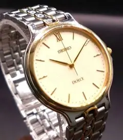 やや美品！SEIKO DOLCE 5E31-6E70 予備コマ付き　電池交換済！