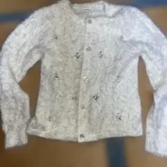 HUSHUSH ホワイト カーディガン 130