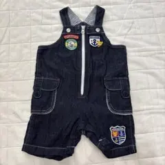 90サイズ　ミキハウス インディゴデニム　オーバーオール