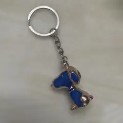青　スヌーピー　キーホルダー