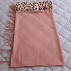 大判マフラー、ヒョウ柄付き