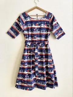極美品 Chloéクロエ ニットドッキング アシンメトリー フレア