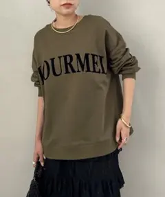 2604115 loungedress 2WAYロゴプルオーバー カーキのサムネイル