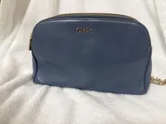 FURLA レザーショルダーバッグ 青