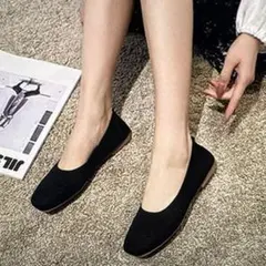 【新品・未使用】スクエアトゥらくちんパンプスのサムネイル