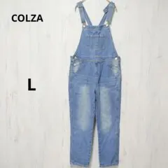 COLZA オーバーオール デニム L インディゴ コットン100％ サロペット