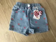【新品】しまむら　リトシー　ディズニー　ミニー　デニムハートパンツ　90