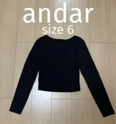 クリスマスフェア andar ヨガトップス 長袖 ブラック 冬用 厚手