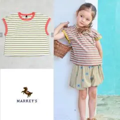 MARKEY'S ボーダー ノースリーブ Tシャツ