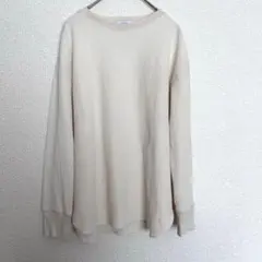 ワッフル プルオーバー オーバーサイズ ロングスリーブ Tシャツ カットソー Fのサムネイル