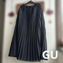 GU ブラック プリーツロングスカートZ+E Lサイズ　１回着用