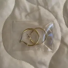 ゴールド フープピアス 2個セット