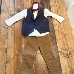 ネイビー系フォーマルスーツ 1歳半から２歳~ 蝶ネクタイ付き