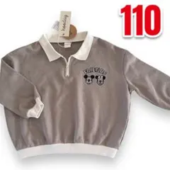 新品 ⭐️ hoeday ミッキー 刺繍 トレーナー 薄手 ポロシャツ 110