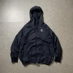 adidasOriginalsドット柄ナイロンジャケット Lトレフォイルネイビーのサムネイル