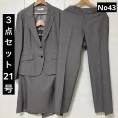 3点セット パンツスーツ スカートスーツ 上下 21号　4L