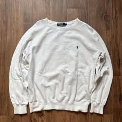Ralph Lauren 90s〜00s ラグランスウェット　ホワイト