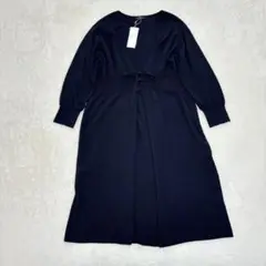 新品タグ付✨23区 大きいサイズ　46 リボン ロングワンピース ニット