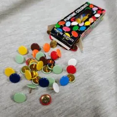 【レトロ品】イタリアLUS社 カラフルピン画鋲 PUNTINE COLORATE
