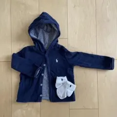 【ポロラルフローレン】リバーシブルコットンフーディー　6M