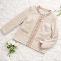 Add Rouge ツイードジャケット　ノーカラー　フォーマル　卒業　入学　9号