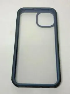 iPhone14用スマホケース ハードケース 強化ガラス全面保護　青色　送料無料