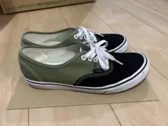 VANS ブラック/オリーブ スニーカー　オーセンティック　AUTHENTIC