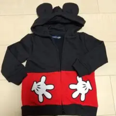 futafuta フタフタ ミッキー 耳つきパーカー　90