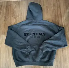 ESSENTIALS エッセンシャルズ ブラック コットン フーディM