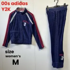 00s アディダス ベロア ジャケット フレア パンツ 上下 セットアップ