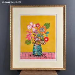 アイズピリ 「鳥と花束」 銅版画 直筆サイン・エディション・作品