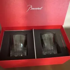 Baccarat クリスタルロックグラス 2個セット