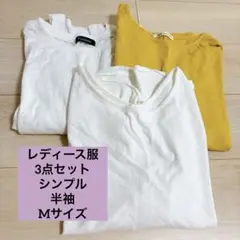 レディース服まとめ売り3点セット 半袖 シンプル Mサイズ