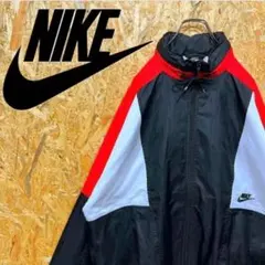 送料無料 ナイキ 刺繍ロゴ マルチカラー ゆるだぼ00s ナイロン パーカー