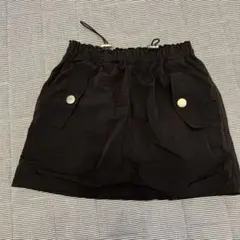 ブラック ミニスカート ウエストゴム ナイロン　MY LITTLE WONDER