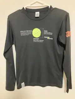 TENNIS UNITED テニス長袖Tシャツ 黒色　ブラック