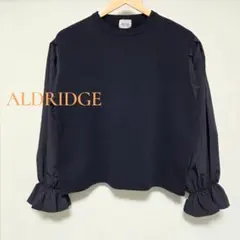 ALDRIDGE アルドリッジ ニット異素材 ボリュームスリーブ プルオーバー