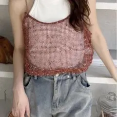 メッシュキャミ　ビスチェ　ベストのサムネイル