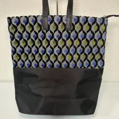 美品 GABS ショルダーバッグ ハラコ レザー パッチワーク 幾何学柄 