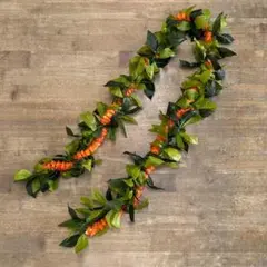 #574　新品　フラ　ハワイアン　レイ　マイレ　イリマ　グリーン系