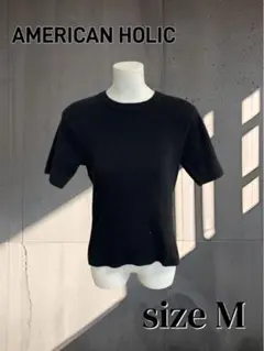 AMERICAN HOLIC リブニットクルーネック