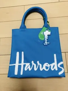 Harrods ハロッズ トートバッグ ブルーのサムネイル