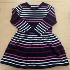 H&M ストライプ 長袖ワンピース 98/104