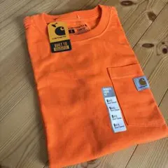 新品Carhartt オレンジ Tシャツ Sサイズ ルーズフィット